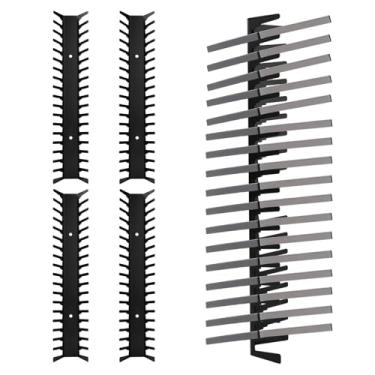 Imagem de 4un Suportes Parede Metal Reforçado Armazenamento Jogos Videogame, Organizador Prateleira Mídia Compatível com PS5 PS4 PS3 PS2 Xbox Series X DVDs Discos Blu-Ray (Capacidade Até 76 Caixas)