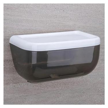 Imagem de x3anggyt5 Capa de caixa de lenços sem perfuração, suporte de papel higiênico, suporte de papel higiênico, toalha de papel, cozinha, banheiro, caixa de armazenamento, suporte de caixa de lenços (preto)