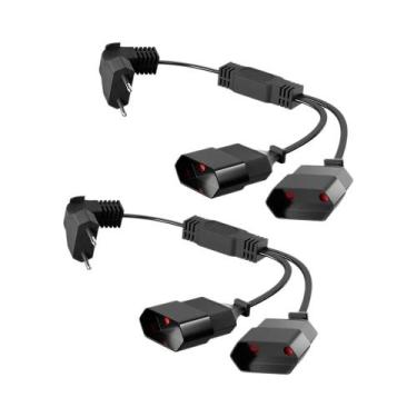 Imagem de Cabo De Extensão De Energia Curto De 28cm Tipo C Com Plugue Euro Para 