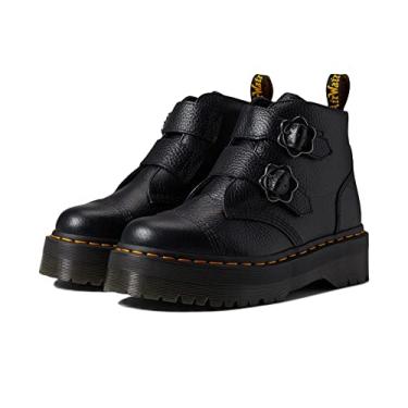 Imagem de Dr. Martens Bota feminina Devon Flower no tornozelo, Napa preta moída, 10