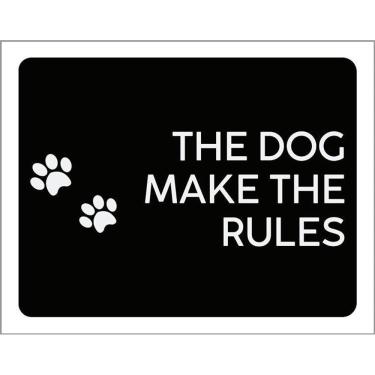 Imagem de Kit 3 Placas Decorativa - The Dog Make The Rules