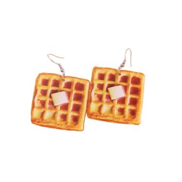 Imagem de Brincos engraçados de comida fofa, taco, hambúrguer, hambúrguer, camarão, frito, ovo, biscoito, sorvete, imitação de brincos, decoração, Medium, Zinco, Sem pedra preciosa