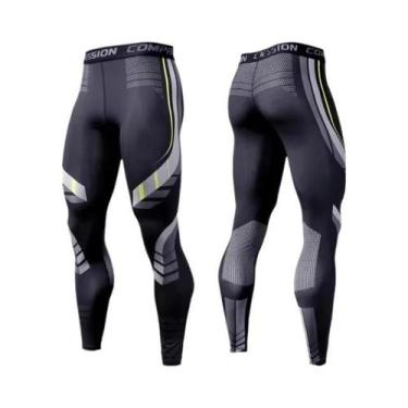 Imagem de Calças De Compressão Masculinas Para Corrida, Leggings Esportivas Para