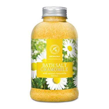 Imagem de Sal marinho de banho camomila 600 g - sais de banho com extrato de camomila natural para banho - banho relaxante - cuidados com o corpo - relaxamento muscular - sais de banho de aromaterapia - sal de