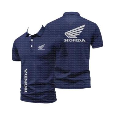 Imagem de Camisa Polo Unissex De Verão Com Manga Curta Honda Golden Wing, Camise