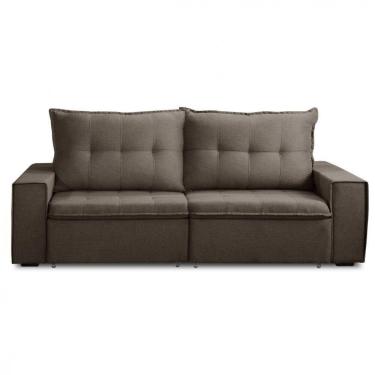 Imagem de Sofá Retrátil Reclinável Valentino 2,10m Linho Star Confort