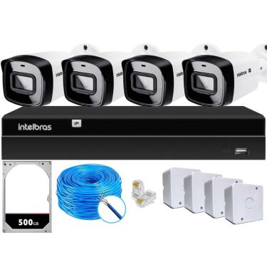 Imagem de Kit 4 Câmeras IP Vipc Intelbras NVD 1404P HD 500GB