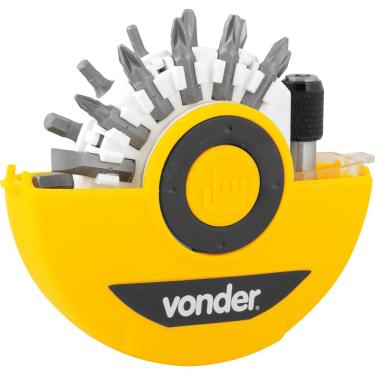 Imagem de Jogo Bits/Ponteiras Vonder com 26 peças Encaixe 1/4