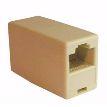Imagem de Emenda Fêmea Simples Rj45 Kit Com 10 Peças