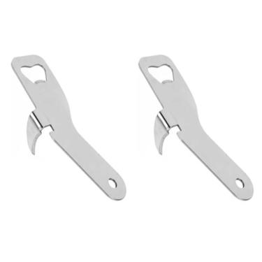 Imagem de Kit 2 Abridor de Lata e Garrafa Aço Inox Resistente Grande