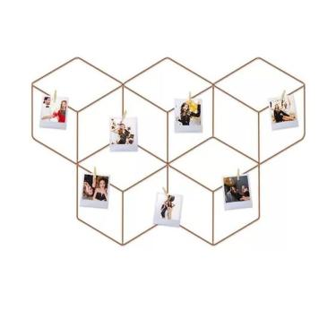 Imagem de Painel De Fotos Metal Aramado Losângulo