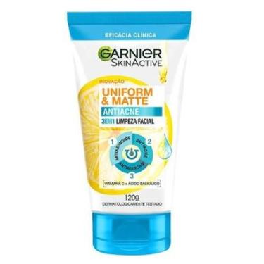 Imagem de Sabonete Facial 3 em 1 Garnier Skin Uniform & Matte Antiacne 120g-Unissex