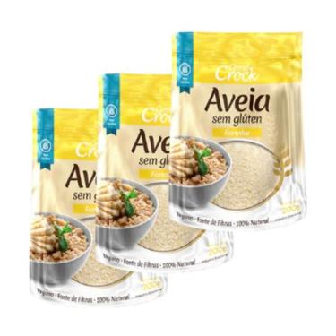 Imagem de Kit 3 Farinha de Aveia 200g Sem Glúten Leve Croc