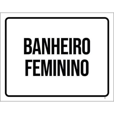Imagem de Kit 10 Placa Acm Banheiro Feminino Setor 18X23 - Sinalizo