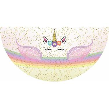 Imagem de Tapete Em Lona Decorativo Meia Lua Unicórnio - Fabrika de Festa, 200x1