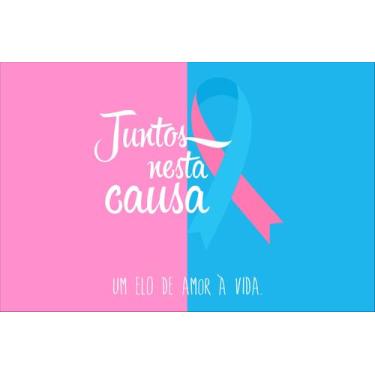 Imagem de Painel de Lona Outubro Rosa e Novembro Azul - Fabrika De Festa, 180x12