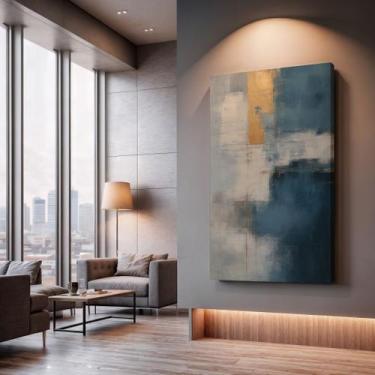 Imagem de Quadros Decorativos Bruma Urbana 90x60 Moderno Luxo Sala Quarto Escrit