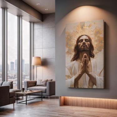 Imagem de Quadros Decorativos Fé Silenciosa 130x90 Moderno Luxo Sala Quarto Escr