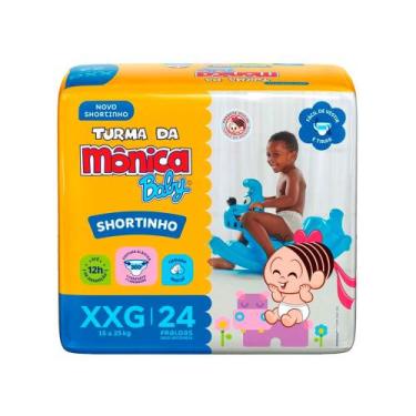 Imagem de Fralda Shortinho Turma da Mônica Baby Tamanho XXG com 24 Fraldas Desca