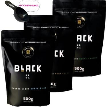 Imagem de KiT Tereré 3 Pacotes Black Erva Mate Personalizado Gourmet Premium Esc
