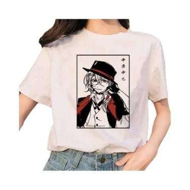 Imagem de Camiseta Feminina Bungou Stray Dogs Anime Harajuku Casual Com Gola O E