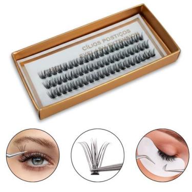 Imagem de 60 Cílios Tufinho Para Extensão 30P 0.07 12mm Curvatura D Tufo Postiço