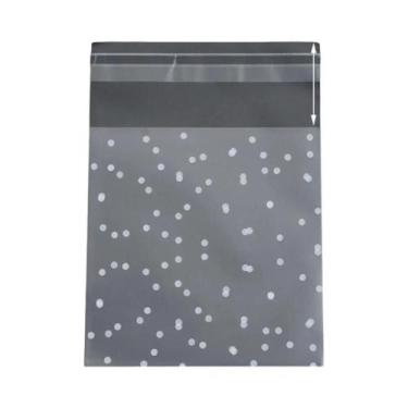 Imagem de Sacos De Celofane Plástico Com Bolinhas 100un. Autoadesivos Transparen