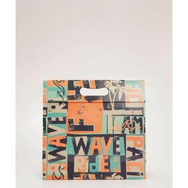 Imagem de Embalagem Presente Sacola Estampada Marisa-97103, UN, Azul e Laranja