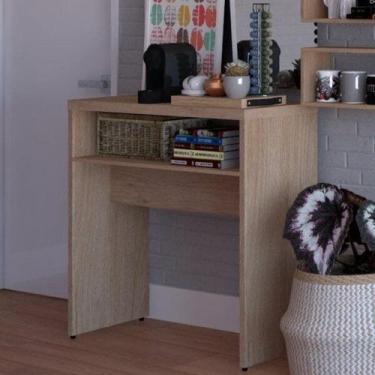 Imagem de Aparador Vasado Amadis Natus com Vidro 100cm Carvalho Mel - Bramov Móv