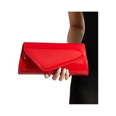 Imagem de Bolsa De Noite Elegante Feminina Em Couro PU Com Corrente, Clutch De L