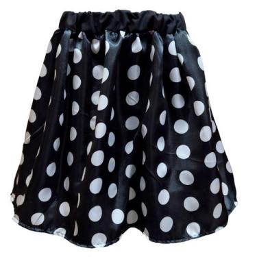 Imagem de Saia Infantil Tema Anos 60 e 70 - Mundo Encantado Fantasias, Preto, Ún