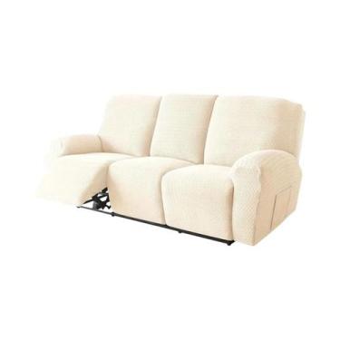 Imagem de Capa De Sofá Elástica De Cor Sólida Para Poltrona Reclinável 1/2/3/4 L