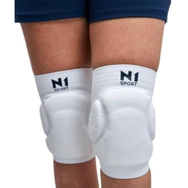 Imagem de Joelheira para Vôlei Spry N1 Sport Branco, Branco, GG