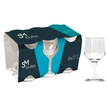 Imagem de Taça para Vinho e Água Buffet SM 260ml 6 Unidades - Nadir RJ701 - Nadi