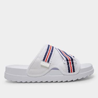 Imagem de Chinelo Fila Drifter Panto Feminino, Branco, Marinho, 36