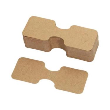 Imagem de 50 Cartões De Papel Kraft 9x3.5cm Para Embalagem De Joias, Suportes Do
