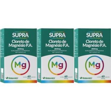 Imagem de Kit 3X Supra Cloreto de Magnésio P.A. - 60 Cápsulas - Herbamed-Masculino