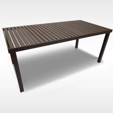 Imagem de Mesa Retangular Aluminio Para Mesa Jantar Cozinha Jardim - Sarah Móvei