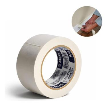 Imagem de Fita Crepe Branca 48mm x 50m Atlas Alta Fixação para Pintura