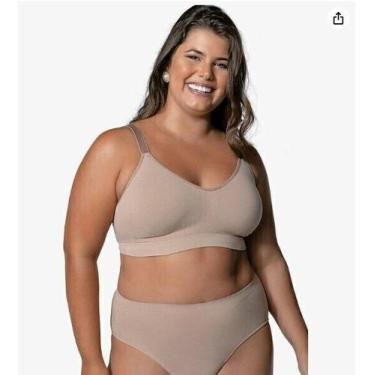 Imagem de Sutiã Sustentação Demillus Ultraleve Plus Size Único 061156, Bege