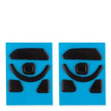 Imagem de 2 conjuntos de mouse com bordas curvas arredondadas pretas compatíveis com Razer Basilisk V3 Pro Mouse gamer sem fio