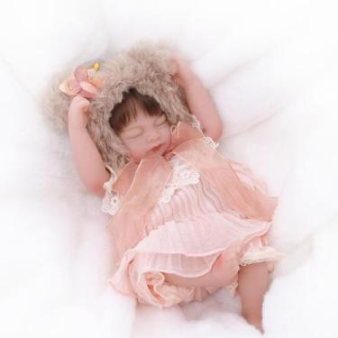 Imagem de Chapéu de urso de vinil Reborn Baby Doll Cloveray de 12" para meninas