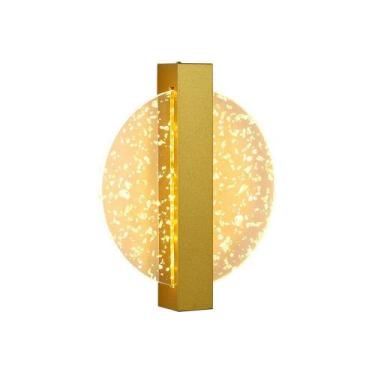 Imagem de Arandela Skylight Cross 3113 Led Bivolt Dourado - Transparente