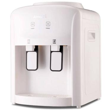 Imagem de Bebedouro Refrigerado Água Gelada Natural Mesa Galão Garrafão Eletrônico Bivolt Branco Amvox New