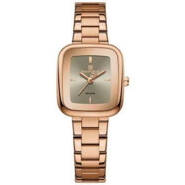 Imagem de Relógio feminino design quadrado à Prova d`Água de Aço Inoxidável