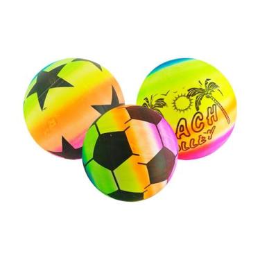 Imagem de Bola Infantil de Plástico Inflável Colorida - Aliança