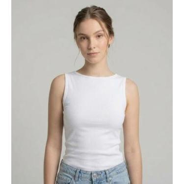 Imagem de Regata Feminina Decote Nas Costas Infinita Cor Branco, P, Branco