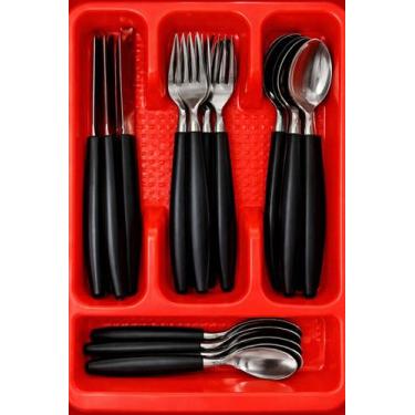 Imagem de Jogo De Talheres 25 Peças Em Aço Inox com Organizador, Conjunto de Tal