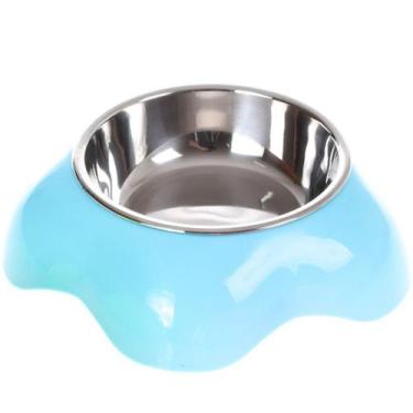 Imagem de Comedouro Tigela Aço Color 16,5x4,2cm 150ml - Meu Pet, Azul