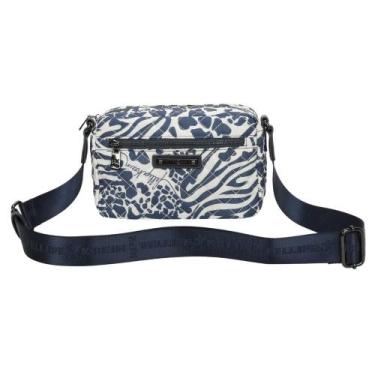 Imagem de Bolsa Tiracolo Média Fellipe Krein Ss23 Matelassê Casual Fk644 - Azul,